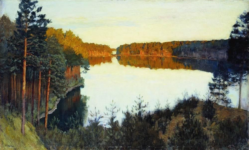Сочинение: описание картины И. И. Левитана Лесное озеро
